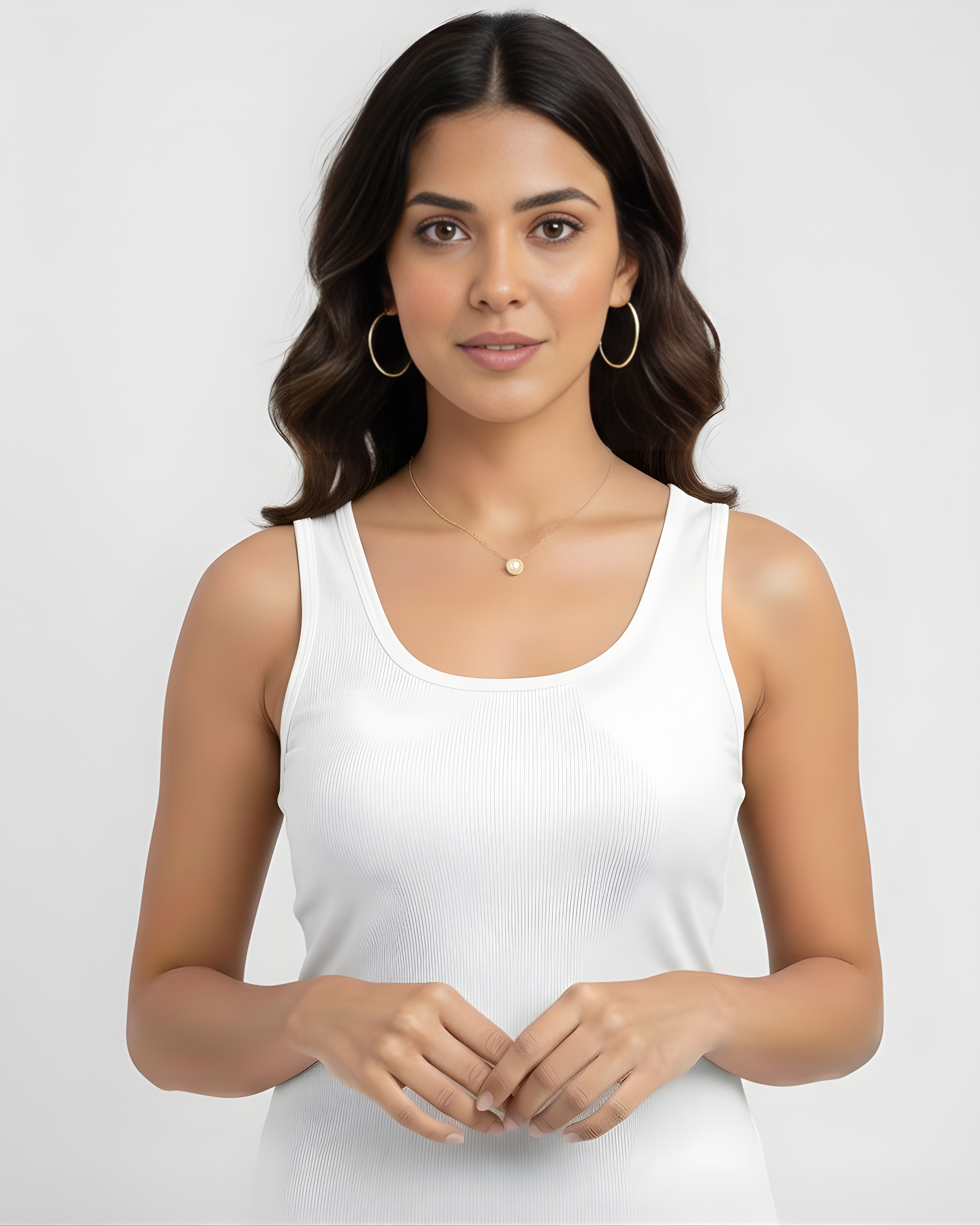 Cotton broad straps camisole