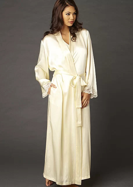 Desires indulgence silk long robe
