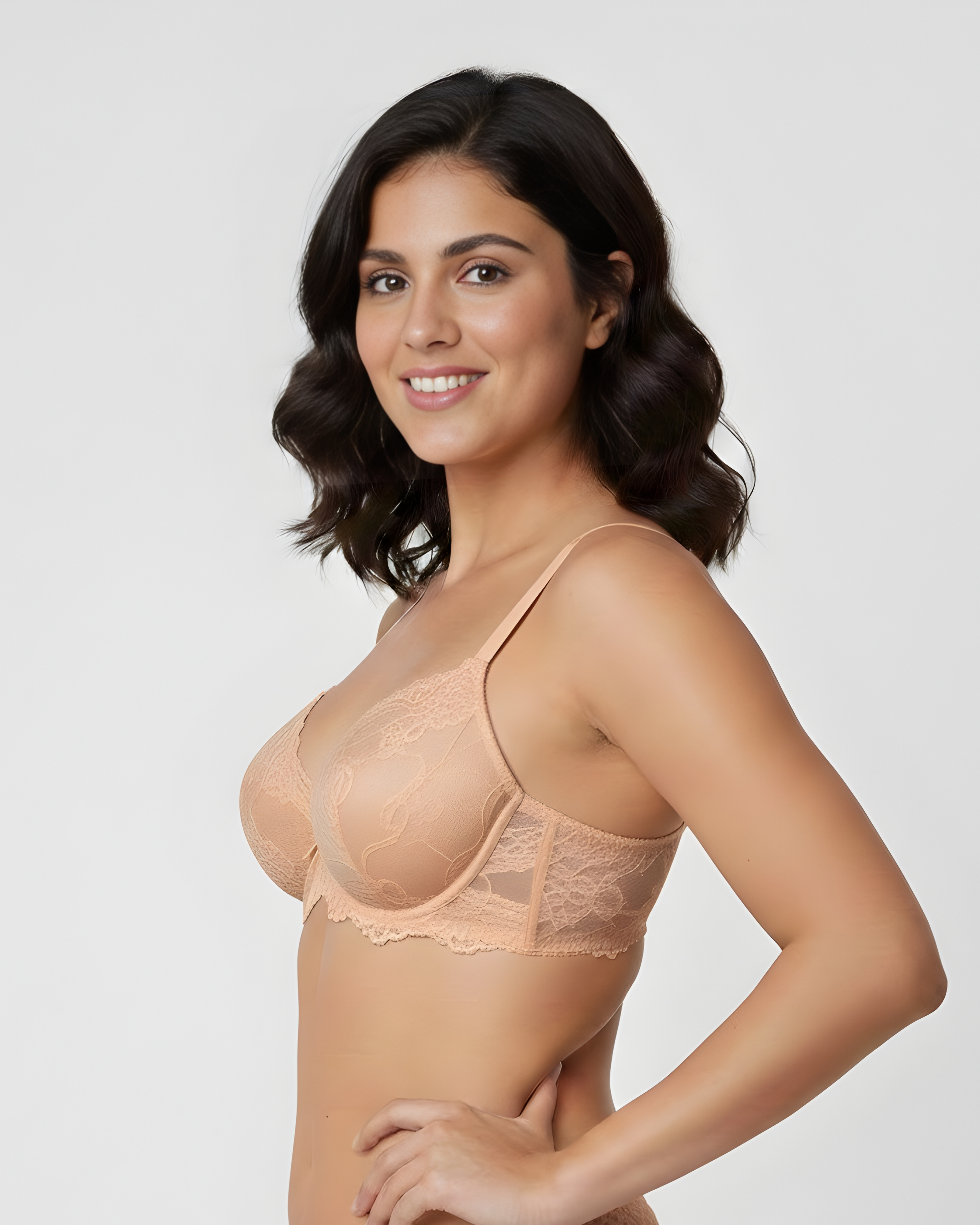 Rene Rofe lace trim pushup bra