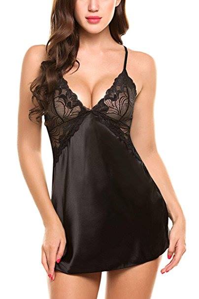 Desires Criss cross lace short nighty