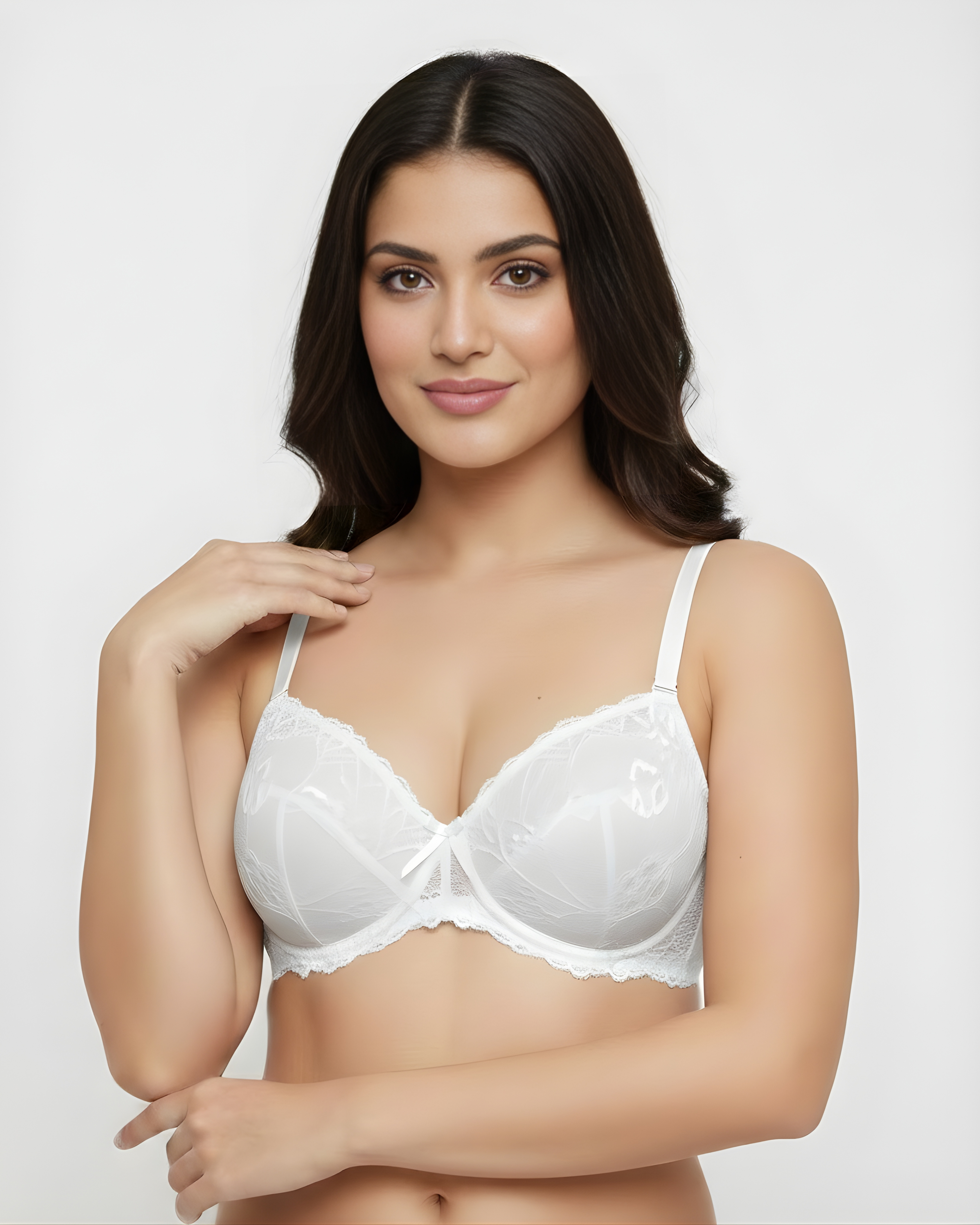 Rene Rofe floral lace double pushup bra