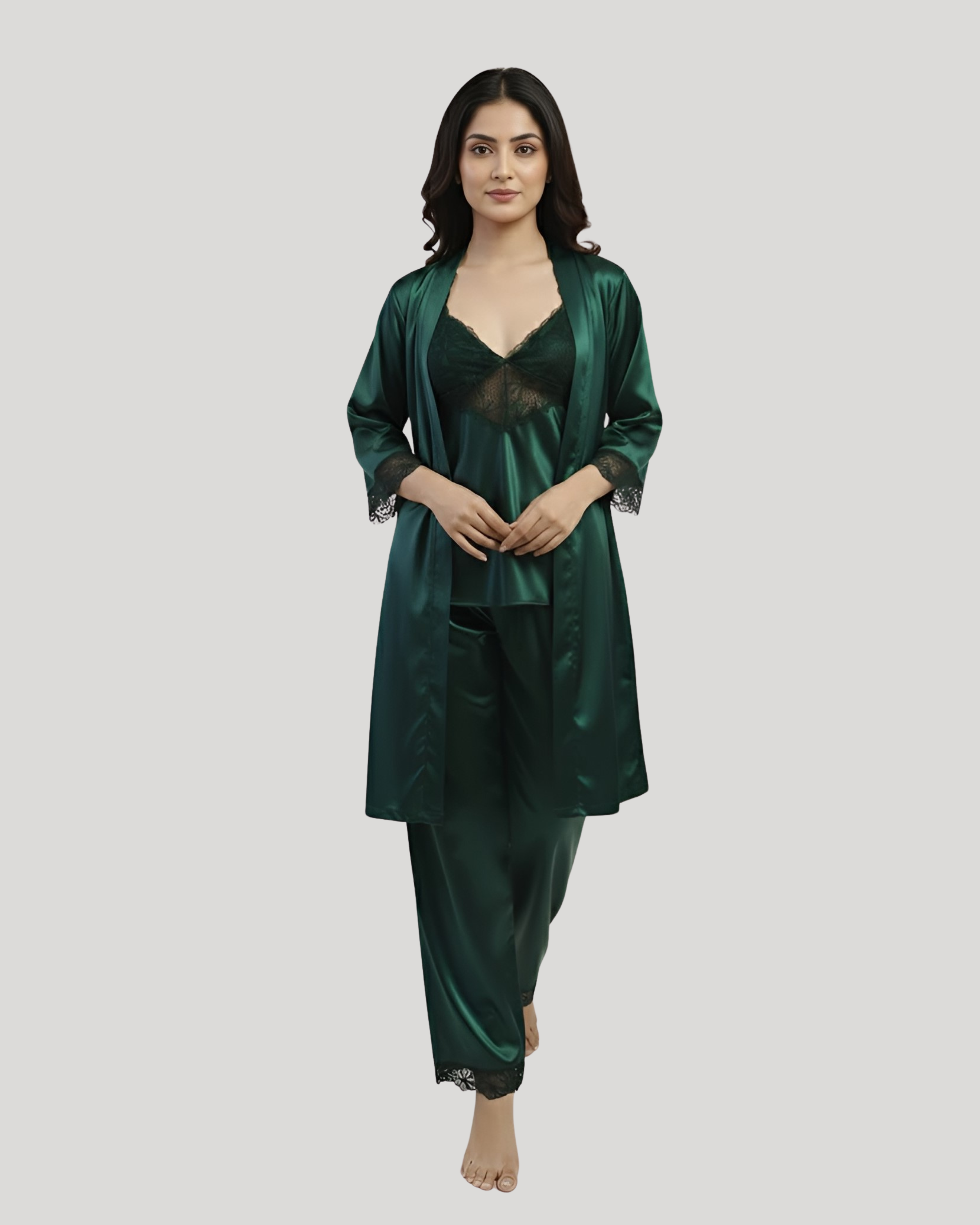Women’s 3-Piece Nightwear Set – Soft & Comfortable Sleepwear