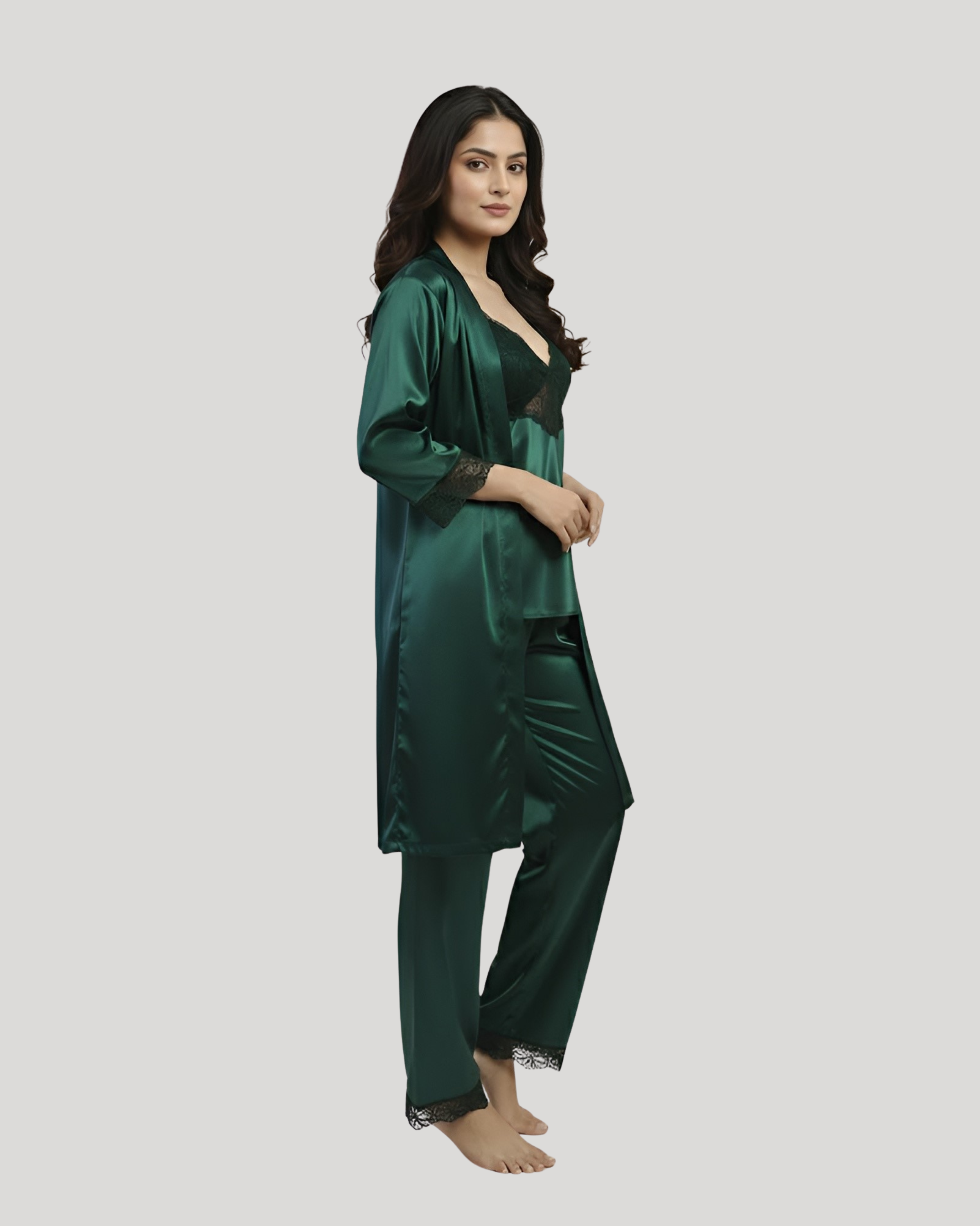 Women’s 3-Piece Nightwear Set – Soft & Comfortable Sleepwear