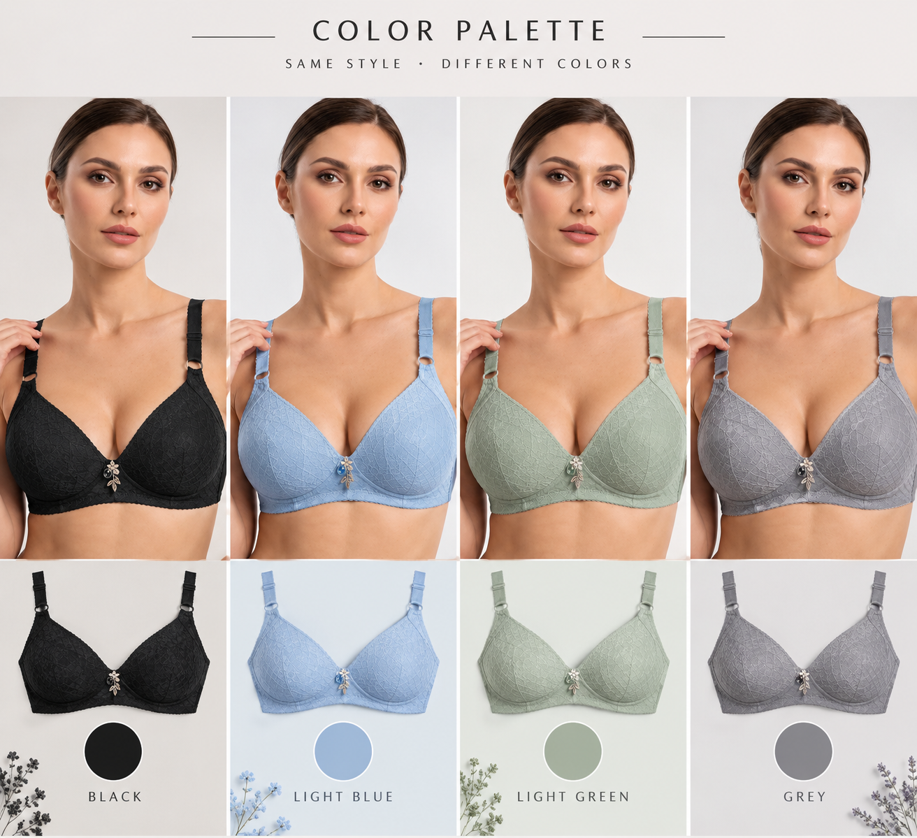 Self print full cove nonwire bra
