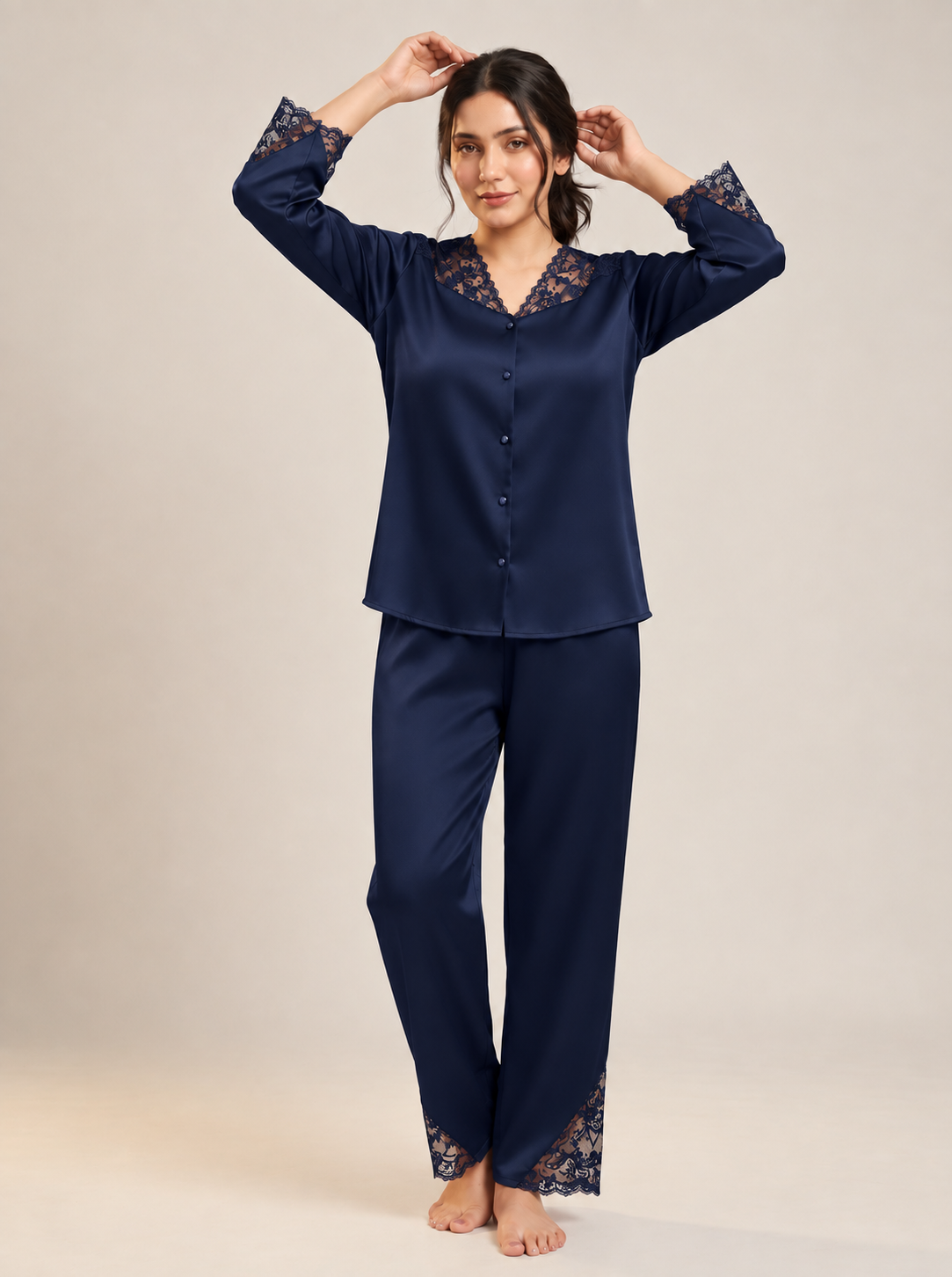 Desires Luxury Lace Pajama Set