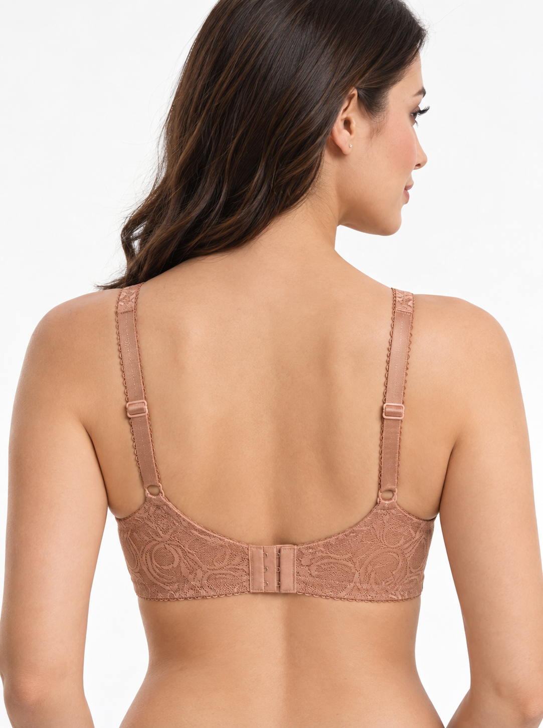 Half cup lace nonwire bra