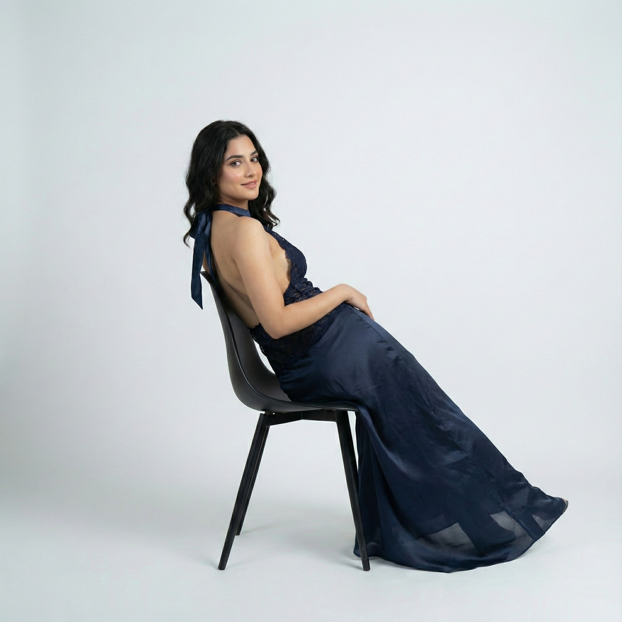 Desires estelle silk lace long Nighty