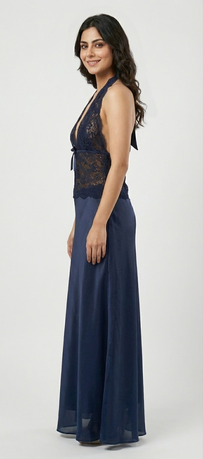 Desires estelle silk lace long Nighty