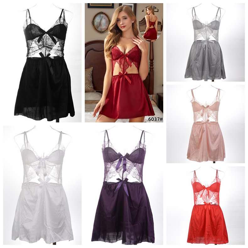 Diamante skirt sexy silk lace 2 pc babydoll set