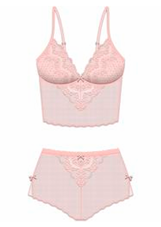 Rene Rofe 2 pc Patritzia lace short & Top cami set