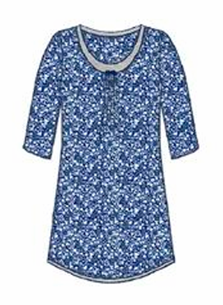 Rene Rofe Ditsy Floral 3/4 Sleeve Nightshirt