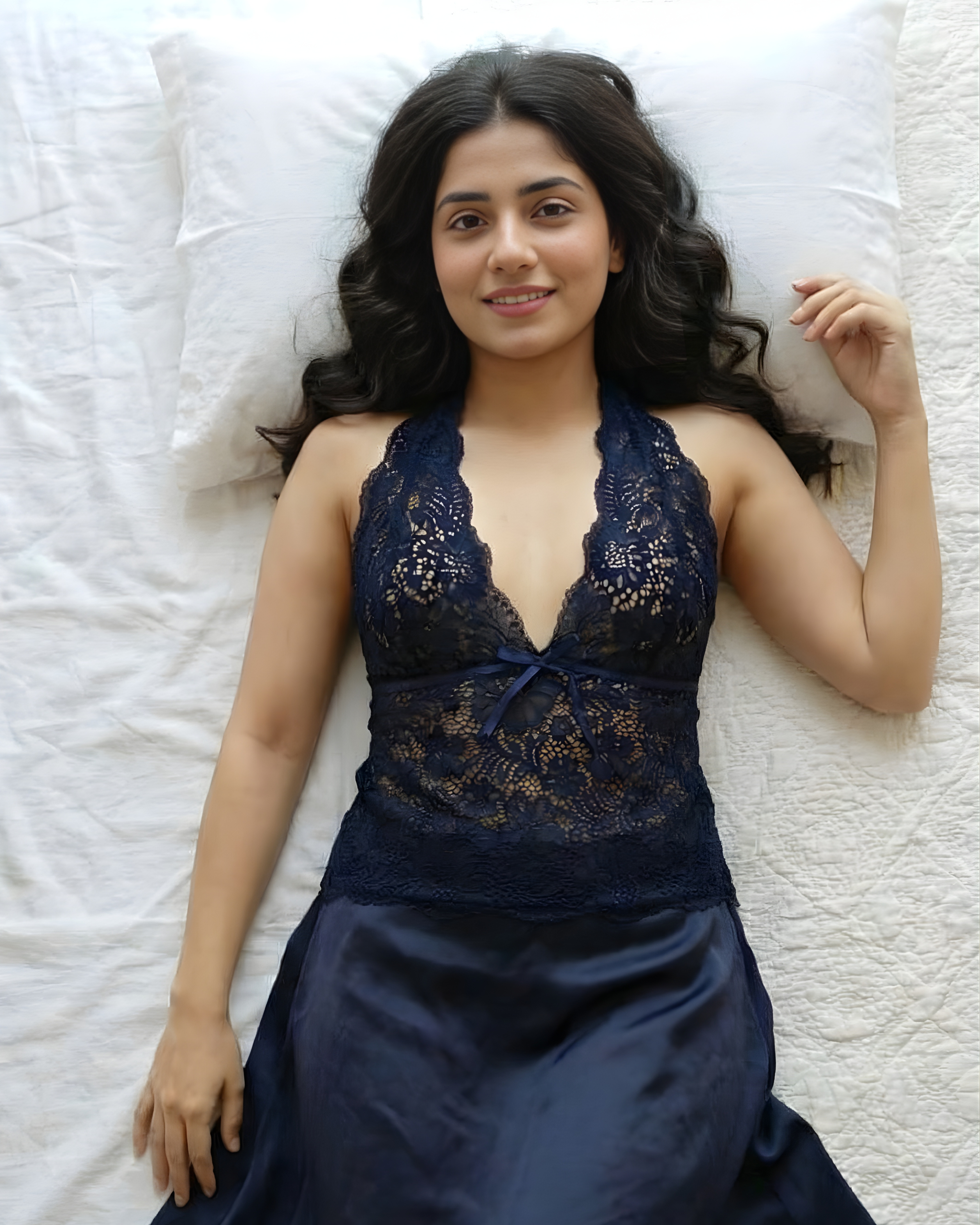 Desires estelle silk lace long Nighty