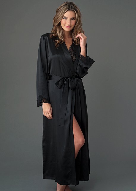 Bridal full lace cuff long robe