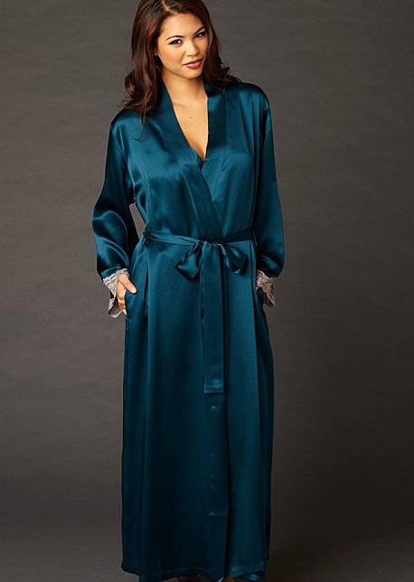 Bridal full lace cuff long robe