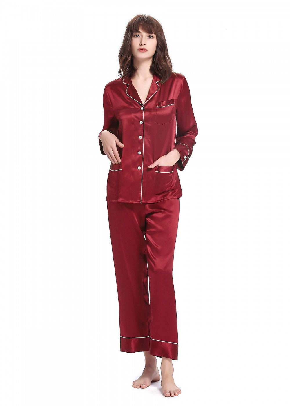 2 Pc Chic Trimmed Pajamas Set